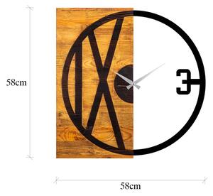 Стенен часовник 58x58 см 1xAA дърво/метал