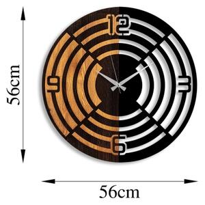 Стенен часовник Ø 56 см 1xAA дърво/метал