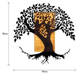 Декорация за стена 89x90 см дърво дърво/метал