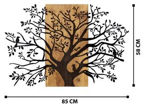 Декорация за стена 85x58 см дърво дърво/метал