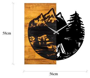 Стенен часовник 56x58 см 1xAA дърво/метал