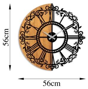Стенен часовник Ø 56 см 1xAA дърво/метал