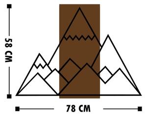 Декорация за стена 78x58 см планини дърво/метал