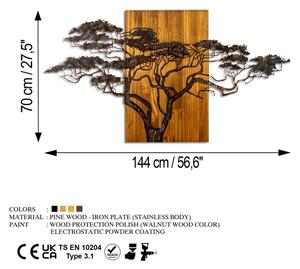 Декорация за стена 144x70 см дърво дърво/метал