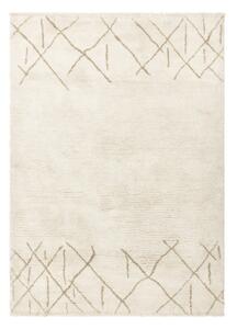 Кремав ръчно изработен вълнен килим подходящ за пране 120x170 cm Azera Crosshatch – Asiatic Carpets