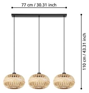 Eglo 43863 - Пендел AMSFIELD 3xE27/40W/230V