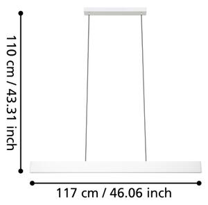 Eglo 900879 - LED RGBW Димируем пендел ANDREAS-Z LED/38W/230V бял