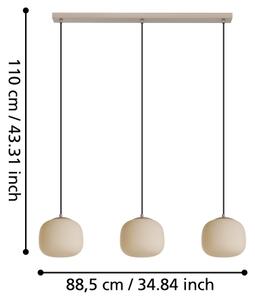 Eglo 900894 - Пендел COMINIO 3xE27/40W/230V