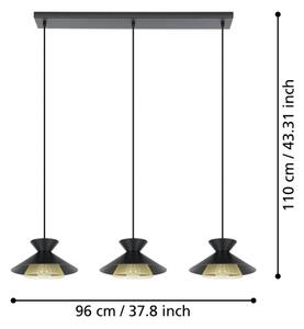 Eglo 43886 - Пендел GRIZEDALE 3xE27/40W/230V