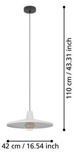 Eglo 900833 - Пендел MINIERE 1xE27/40W/230V