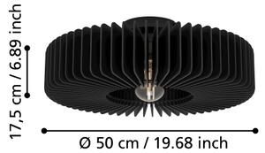 Eglo 900831 - Плафон PALOMBAIA 1xE27/40W/230V черен