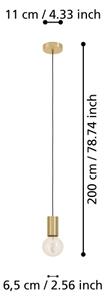 Eglo 900799 - Пендел POZUETA 1xE27/40W/230V златист