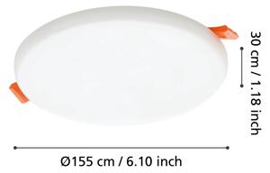 Eglo 900964 -LED Лампа за вграждане в баня RAPITA 11,5W/230V Ø 15,5 см IP65