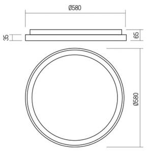 Redo 01-2670 - LED Димируем плафон ICONIC LED/50W/230V Ø 58 см златист
