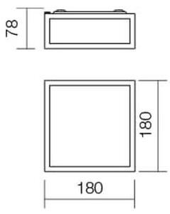 Redo 01-704 - Плафон за баня EGO 1xE27/52W/230V 18x18 см IP44