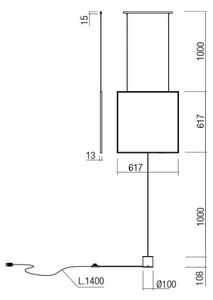 Redo 01-2134 - LED Лампион SLICK LED/28W/230V черен