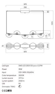 Redo 01-3244 - LED Димируем пендел SINCLAIR LED/35W/230V CRI 93 IP21