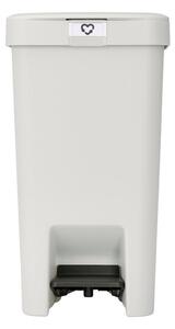 Кош за боклук с педал Brabantia StepUp 1008480, 16 л, Екологични материали, Голям отвор, Светлосив