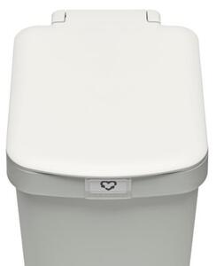 Кош за боклук с педал Brabantia StepUp 1008480, 16 л, Екологични материали, Голям отвор, Светлосив