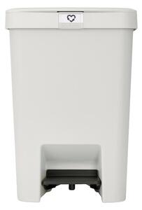 Кош за боклук с педал Brabantia StepUp 1008483, 25 л, Екологични материали, Голям отвор, Светлосив
