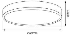 LED Плафониера MAQ LED/18W/230V 3000/4000/6500K IP40 черен