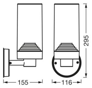 Ledvance - Екстериорен аплик AMBER 1xE27/20W/230V IP44