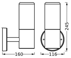 Ledvance - Екстериорен аплик FIGO CYLINDER 1xE27/20W/230V IP44