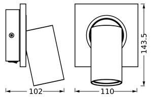 Ledvance - LED Стенен спот DECOR MERCURY 1xGU10/3,4W/230V