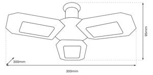 LED Ceiling прожектор 3xE27/16,7W/230V 4000K