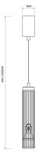 Пендел VERTICAL 1xGU10/8W/230V бял