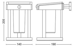 Philips - LED Соларен аплик със сензор CAMILL LED/1,4W/3,7V IP44
