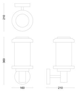 Philips - Екстериорен аплик LISTRA 1xE27/25W/230V IP44