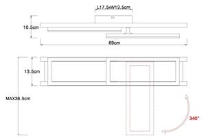 Globo 67266D - LED Плафониера ILLA LED/20W/230V