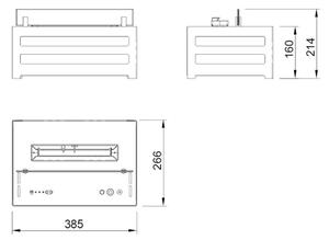 Planika Senso Basket BEV - БИО камина с дистанционно управление 20,8x38,5 см 2,5kW