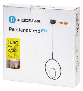 Aigostar - LED Пендел LED/15W/230V 6500K черен/златист