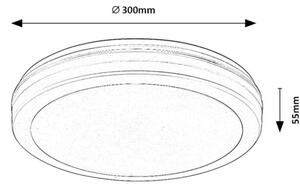 Rabalux 77036 - LED Плафон за баня INDRE LED/28W/230V IP54 бял