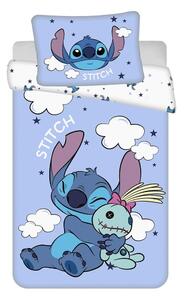 Синьо памучно детско спално бельо 100x135 cm Lilo & Stitch "Clouds" – Jerry Fabrics