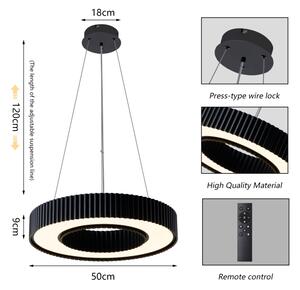 Brilagi - Димируем LED полилей LUMIX LED/48W/230V 3000-6000K, черен, Ø 50 см + дистанционно управление