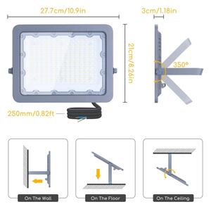 Aigostar - LED Прожектор LED/100W/230V сив 4000K IP65