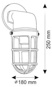 Екстериорен аплик LUND 1xE27/12W/230V IP44 хром