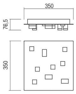 Redo 01-2015 - LED Плафониера PIXEL LED/27W/230V 3000K черен