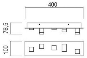 Redo 01-2013 - LED Плафониера PIXEL LED/15W/230V 3000K черен