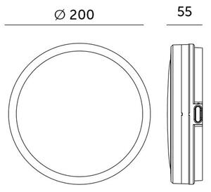 LED Плафон за баня LED/12W/230V IP65 Ø 20 см бял