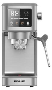 Кафемашина еспресо Finlux FEM-1644CS, 1500W, 20 bar, 1.2 л. обем на резервоара за вода, сензорен дисплей, дюза за пара, инокс