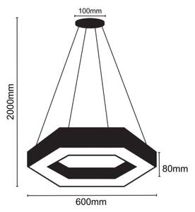 LED Пендел LED/28W/230V 4000K Ø 60 см