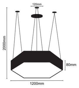 LED Пендел LED/120W/230V 4000K Ø 120 см