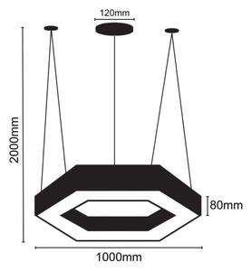 LED Пендел LED/50W/230V 4000K Ø 100 см