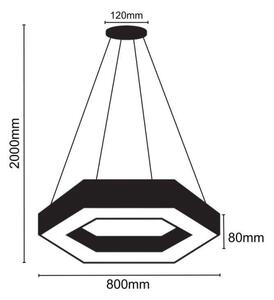 LED Пендел LED/40W/230V 4000K Ø 80 см