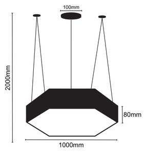 LED Пендел LED/100W/230V 4000K Ø 100 см