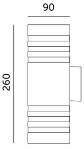 Екстериорен аплик 2xGU10/35W/230V IP54 кръгъл черен